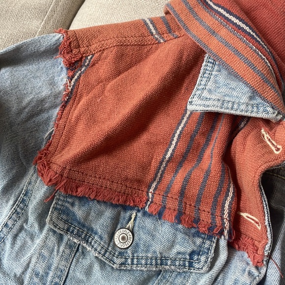 Cropped Jean Jacket with hoodie by Free People - Picture 5 of 11